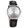 Sonata Regional Edition Hindi Quartz Analog Silver Dial Leather Strap Watch For Men