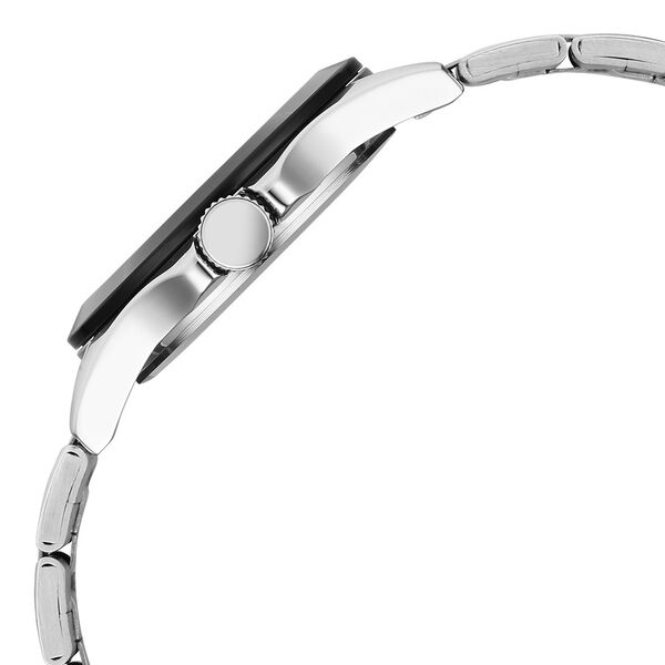 Sonata Poze Quartz Analog Black Dial Silver Stainless Steel Strap Watch For Men - image number 5