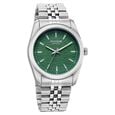 Poze By Sonata Quartz Analog Green Dial Silver Metal Strap Watch For Men - image number 1