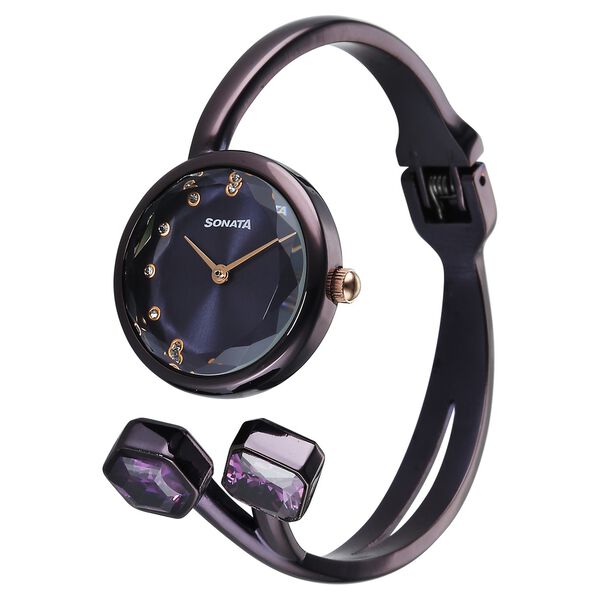 Sonata Aura Quartz Analog Purple Dial Purple Stainless Steel Strap Watch For Women - image number 1