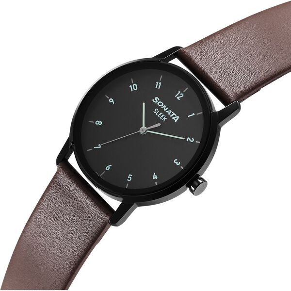 Sleek Black Dial Analog Watch for Men - image number 2