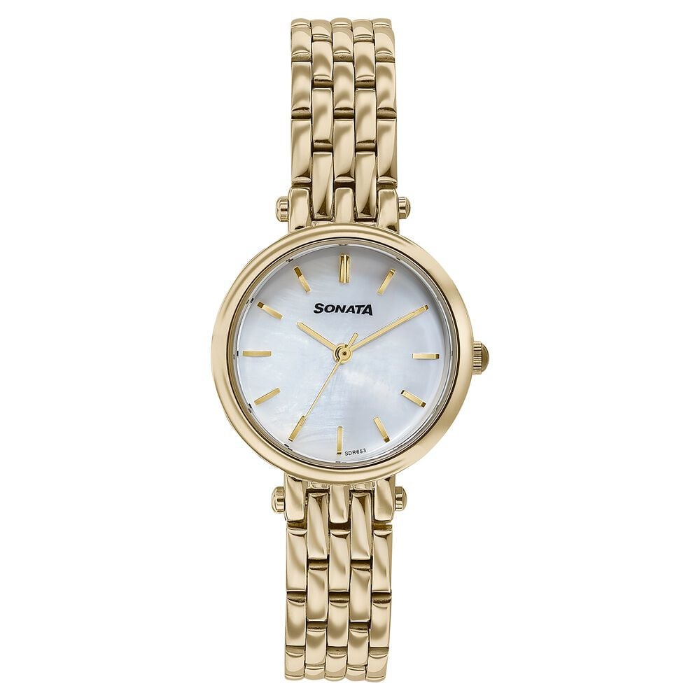 Sonata Wedding Edit Quartz Analog Off White Dial Stainless Steel Strap Watch For Women-picture-13