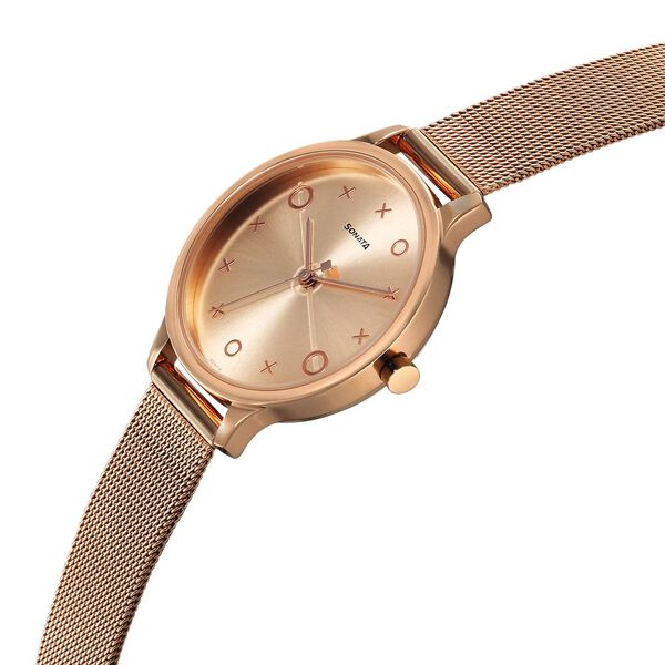 Sonata Play Rose Gold Dial Watch for Women - image number 2