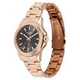 Sonata Poze Quartz Analog Black Dial Rose Gold Stainless Steel Strap Watch For Men - image number 2