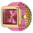 Ring Watch By Sonata Quartz Analog Pink Dial Golden Metal Strap Watch For Women - image number 2