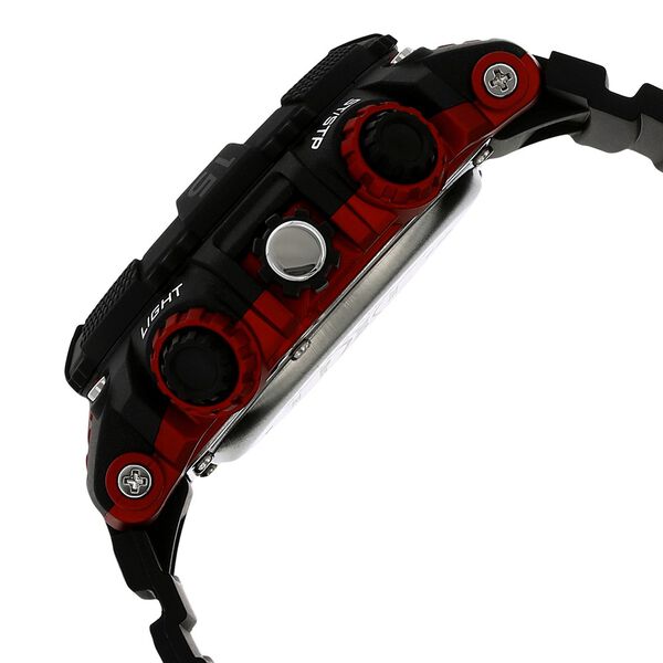 SF Quartz Analog Digital Black Dial Plastic Strap Watch for Men - image number 2