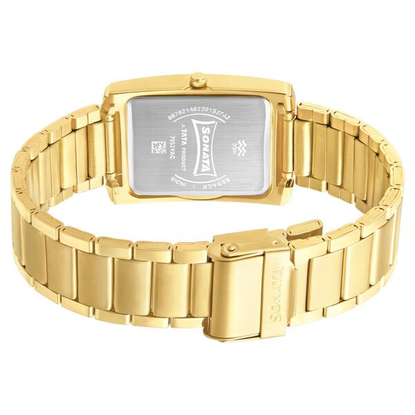 Sonata Quartz Analog White Dial Stainless Steel Strap Watch for Men - image number 3