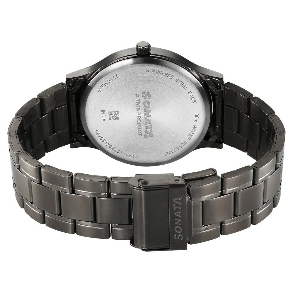 Buy Online Sonata Aspire Quartz Analog Grey Dial Stainless Steel
