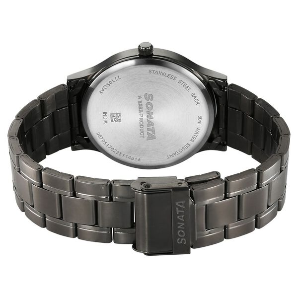 Sonata Aspire Quartz Analog Grey Dial Stainless Steel Strap Watch For Men - image number 4