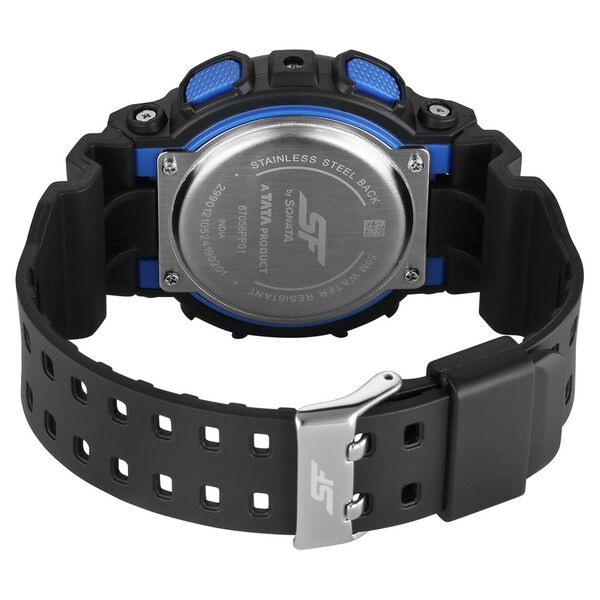 SF Vigour Quartz Digital Analog Digital Black Dial With Black Color Plastic Strap Watch For Unisex - image number 3