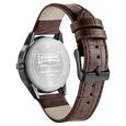 Sonata Quartz Multifunction Black Dial Leather Strap Watch for Men - image number 3