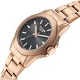 Sonata Poze Quartz Analog Black Dial Rose Gold Stainless Steel Strap Watch For Men - image number 4