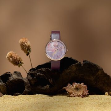 Sonata Poze Quartz Analog Multicoloured Dial Leather Strap Watch For Women