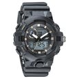 SF Quartz Analog Digital Black Dial Plastic Strap Watch for Men