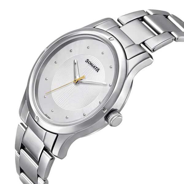 Sonata Women of Steel Silver Dial Metal Strap Watch for Women - image number 2
