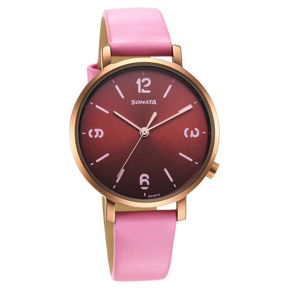 Sonata leather watches for womens store