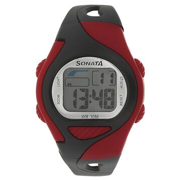 SF Digital Grey Dial Plastic Strap Unisex Watch