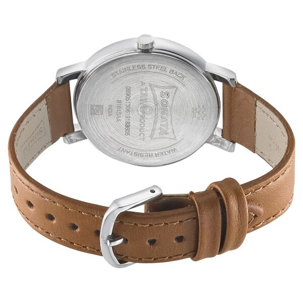 Sonata Play Pink Dial Women Watch With Leather Strap - image number 3