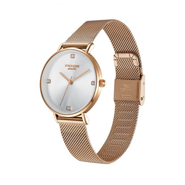 Poze by Sonata Quartz Analog Silver Dial Stainless Steel Strap Watch for Women - image number 2