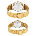 Sonata Alloy Pairs Quartz Analog Grey Stainless Steel Strap for Couple - image number 3