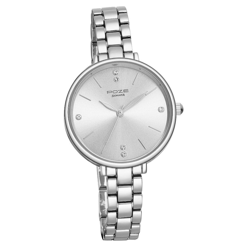 Silver metal shop watch