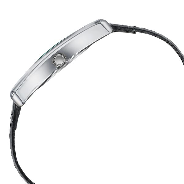 Sonata Ascent Black Rectangular Watch with Black Leather - image number 4