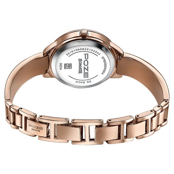 Poze By Sonata Quartz Analog Pink Dial Two Toned Metal Strap Watch For Women - image number 6