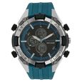 SF Quartz Analog Digital Black Dial Plastic Strap Watch for Men