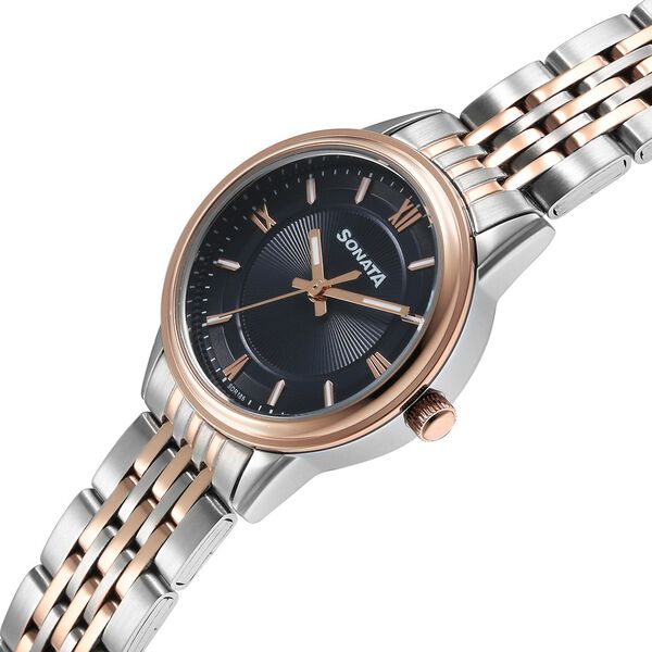 Sonata Wedding Quartz Analog Blue Dial Stainless Steel Strap Watch For Women - image number 1