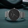Sonata Poze Quartz Analog Black Dial Silver Mesh Strap Watch For Men - image number 0