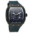 SF Maiden Voyage Sport Watch - Black Dial & Strap - Tonneau Shaped Case with Multifunction movement