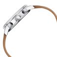 Sonata Quartz Multifunction Silver Dial Brown Leather Strap Watch For Men - image number 4