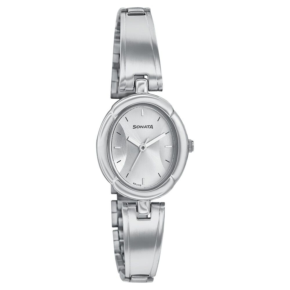Sonata Essentials Silver Dial Women Watch With Stainless Steel Strap
