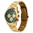 Sonata Summit Quartz Multifunction Green Dial Golden Metal Strap Watch For Men - image number 2