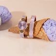Sonata Poze Quartz Analog Purple Dial Two Toned Kada Strap Watch For Women - image number 0