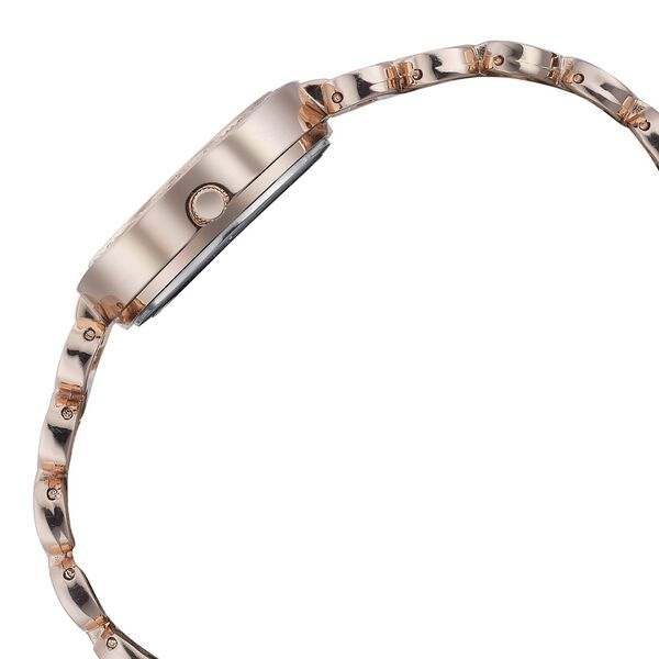 Sonata Poze Quartz Analog Pink Dial Rose Gold Color Metal Strap Watch For Women - image number 4