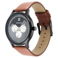 Sonata Force Quartz Multifunction Grey Dial Leather Strap Watch for Men - image number 1