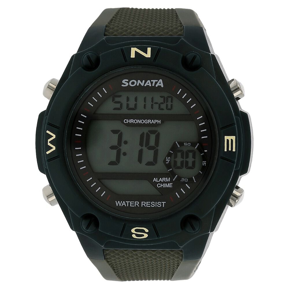 Sonata digital grey sales dial men's watch