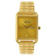 Sonata Quartz Analog with Day and Date Champagne Dial Leather Strap Watch for Men
