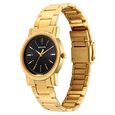 Sonata Classic Quartz Analog Black Dial Golden Stainless Steel Strap Watch for Men - image number 1