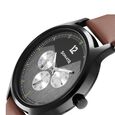 Sonata Force Quartz Multifunction Grey Dial Leather Strap Watch for Men - image number 4