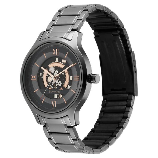 Sonata Unveil Quartz Analog Grey Dial Stainless Steel Strap Watch for Men - image number 1