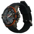 SF Quartz Analog Digital Dial Silicone Strap Watch for Men - image number 1