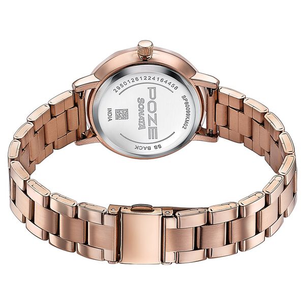 Sonata Poze Quartz Analog Pink Dial Stainless Steel Strap Watch For Women - image number 6
