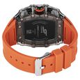 SF Maiden Voyage Sport Watch Black Dial And Orange Strap Tonneau Shaped Case with Multifunction movement - image number 4