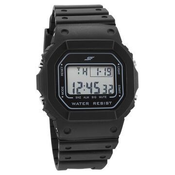 SF Hexa Digital Dial Unisex Watch With Polyurethane Strap