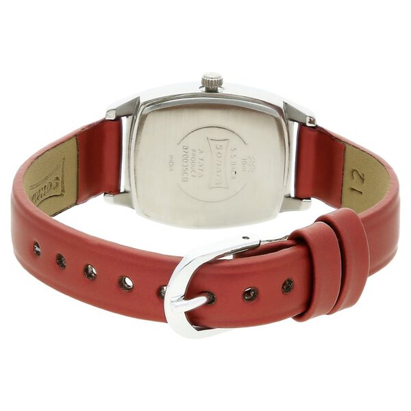 Sonata Quartz Analog Red Dial Leather Strap Watch for Women - image number 3