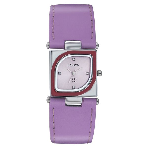 Sonata Quartz Analog Pink Dial Strap Watch for Women - image number 0