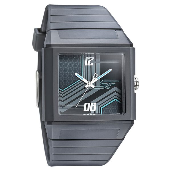 SF Quartz Analog Grey Dial PU Strap Watch for Men - image number 0
