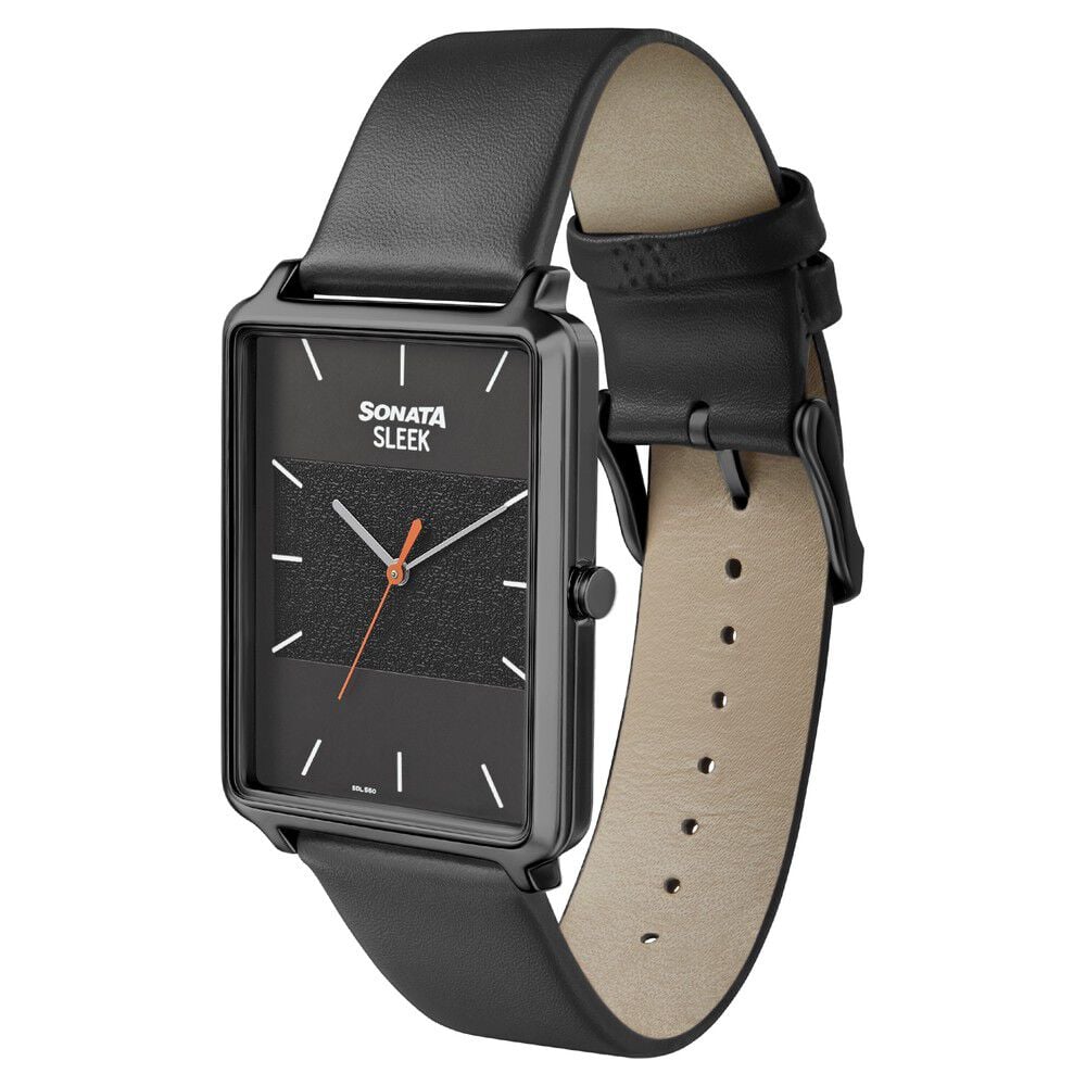 Buy Online Sonata Quartz Analog Leather Strap Watch for Men